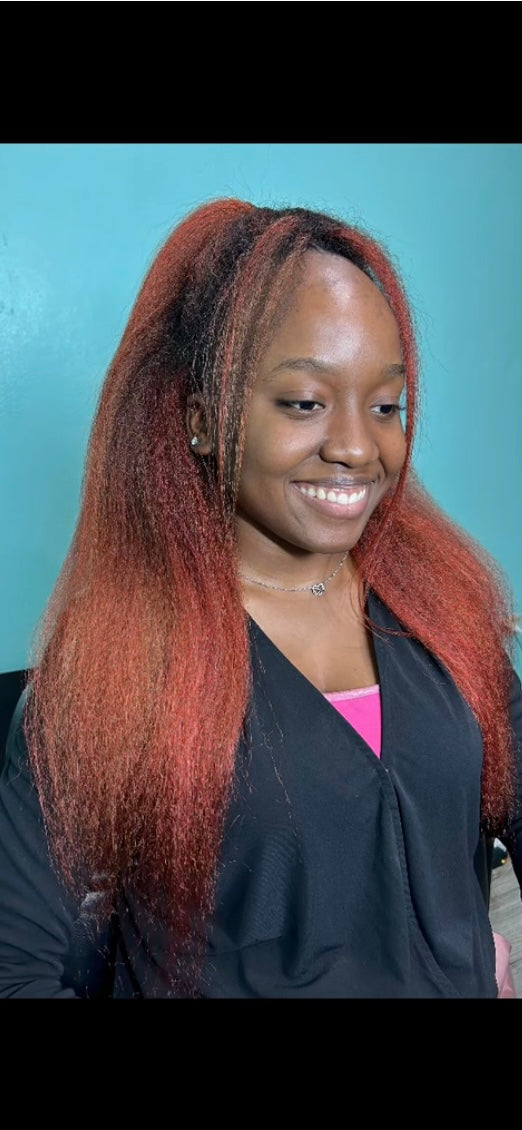 4 Bundles Vixen Crochet Baids Red Colour